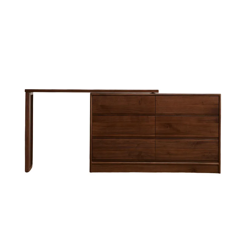 

Black walnut solid wood six-chest cabinet North American bedroom TV cabinet bedside dressing cabinet storage locker