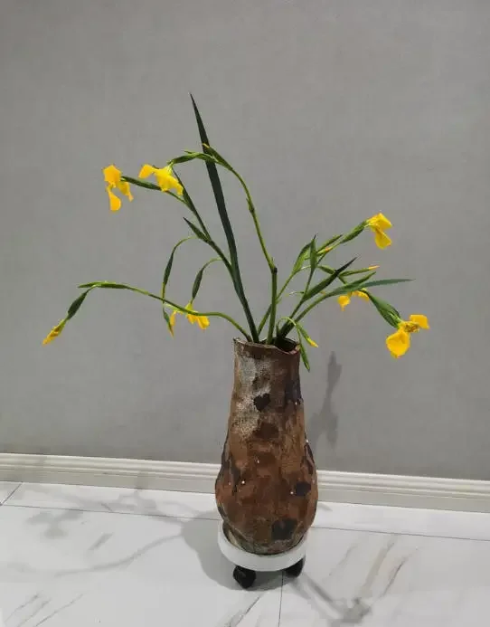 Ornament ceramic vase coarse pottery vase flower arrangement waking flower bucket