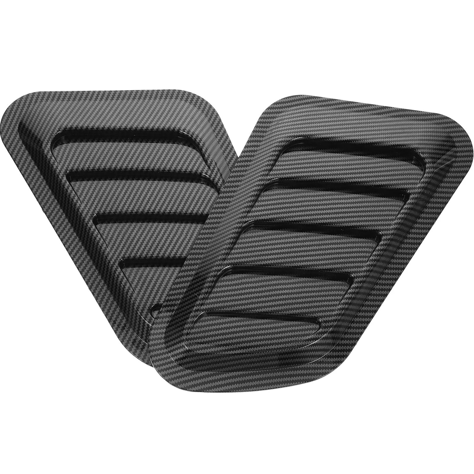 

2pcs Hood Trim Decorative Strips Durable Carbon Fiber Engine Cover Stickers Universal Car Accessories Stylish Design Customized