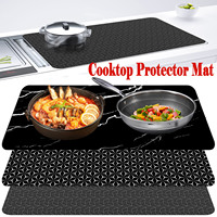 Induction Cooktop Mat Silicone Induction Cooker Covers Anti-Scratch Cooktop Mat 30.8x20.5Inch Kitchen Counter Protect Mat