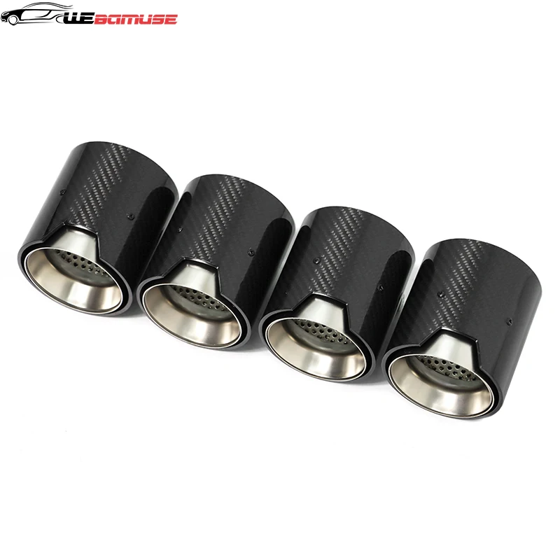 4 PCS Exhaust Tip For BMW M2 F87 M3 F80 M4 F82 F83 Upgrade M performance Carbon Fiber Exhaust Tip Muffler Exhaust System