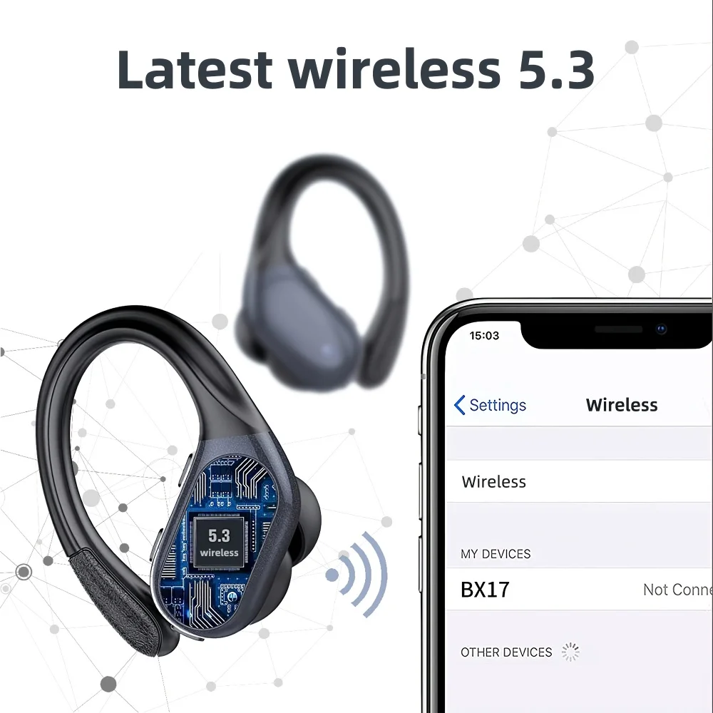 LIFEBEE X17 Drahtlose Ohrhörer Gebaut in Geräuschunterdrückung Mic Klar Anrufe Bluetooth Sport Lauf Kopfhörer mit Ohrbügel Stereo