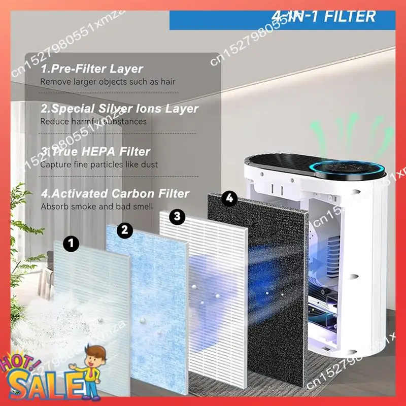 ABCL MK04 AIR Replacement Filter For Aroeve MK04 MG04JH, H13 True HEPA Filter, Compare To Part MK04LX, 2 Packs, Blue