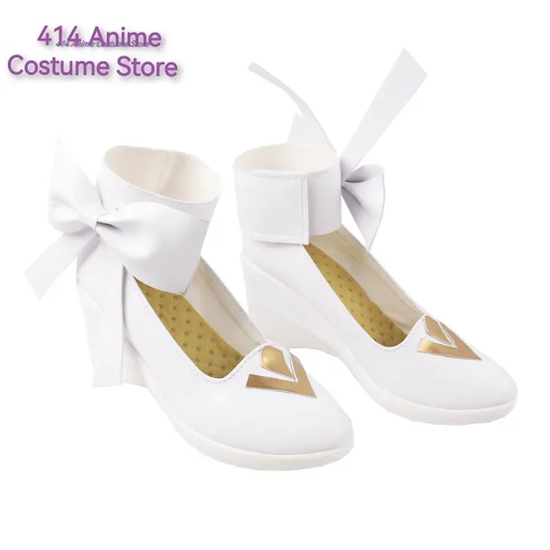 Hot New Game Anime LOL Gwen White High Heel Cosplay  Women Shoes Boots Props  Halloween Party Accessories Customization