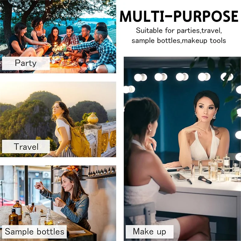 LITE-50Pcs 10ML 스프레이 병 작은 화장품 포장 분무기 향수 병 여행용 분무 스프레이 액체 용기