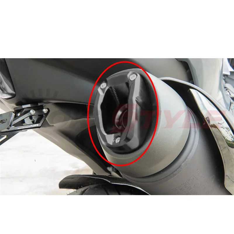 

Motorcycle Accessories Aluminum Pipe Muffler Exhaust Tip Cover Guard For YAMAHA NEW TECHMAX TMAX560 T-MAX 560 T-MAX560 2020-2024