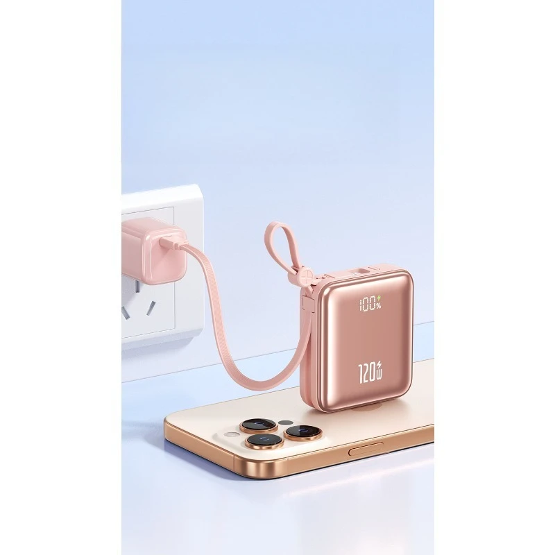 Power Bank 3C Certification Multi-capacity Battery Super Fast Charging Built-in Cable Small and Portable for Xiaomi for Apple