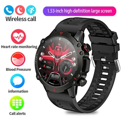 1.53 Inch HD Bluetooth Call Smart Watch Men Sports Fitness Tracker Heart Monitor IP67 Waterproof Smartwatch For Men Android+IOS