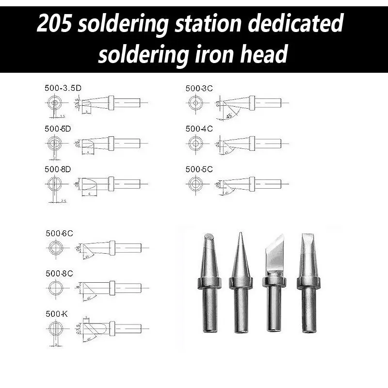 150W Soldering Iron Station Heating Solder Tips 205 Welding Set Repair Tool 220V