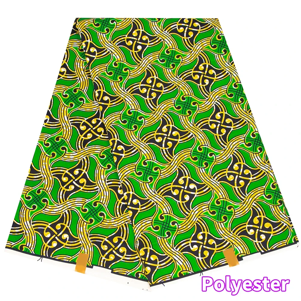 6 Yards/lot DIY Sewing Fabric  African Polyester Material Women Handworking Cloth  FP6578