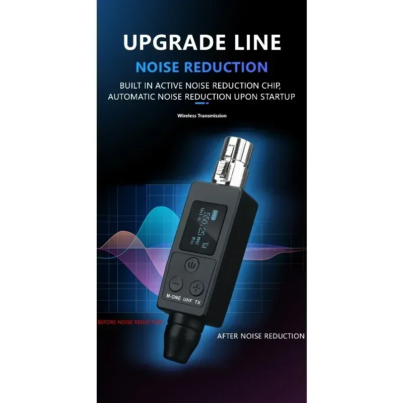 

VK-38 UHF Wireless Converter XLR Transmitter and Receiver for Dynamic Microphone Guitar Transmission Adapter