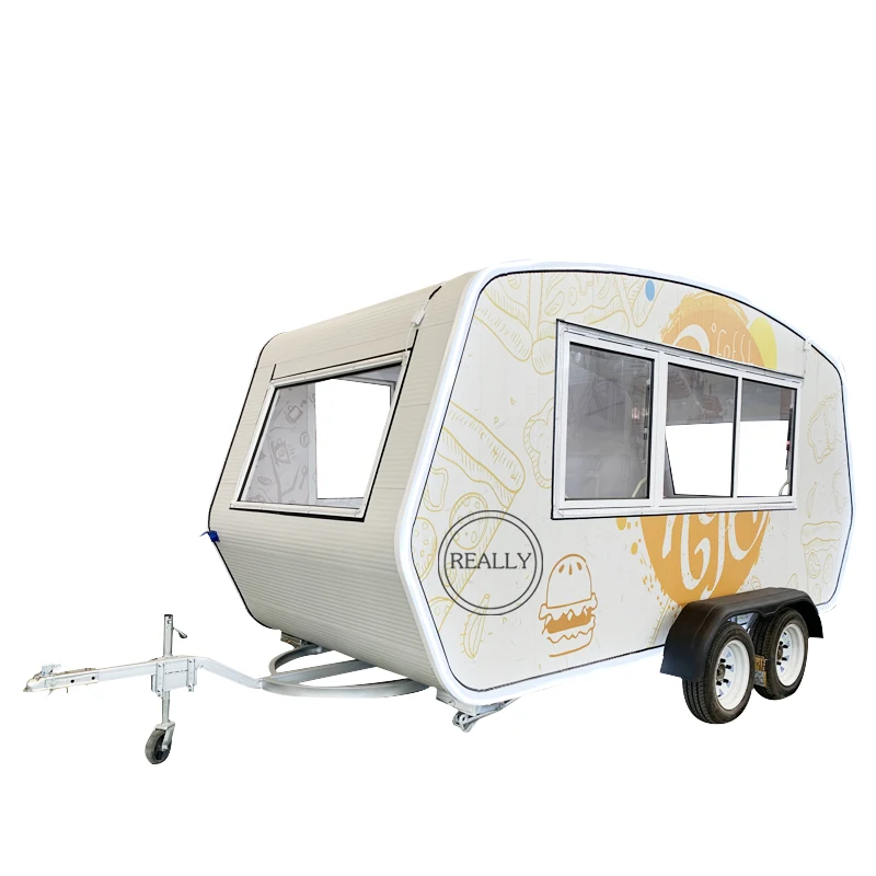 MultiFunction Mobile Food Van Trailer Ice Cream Coffee Cart Caravan Fast  Concession Food Vending Kiosk Customizabled