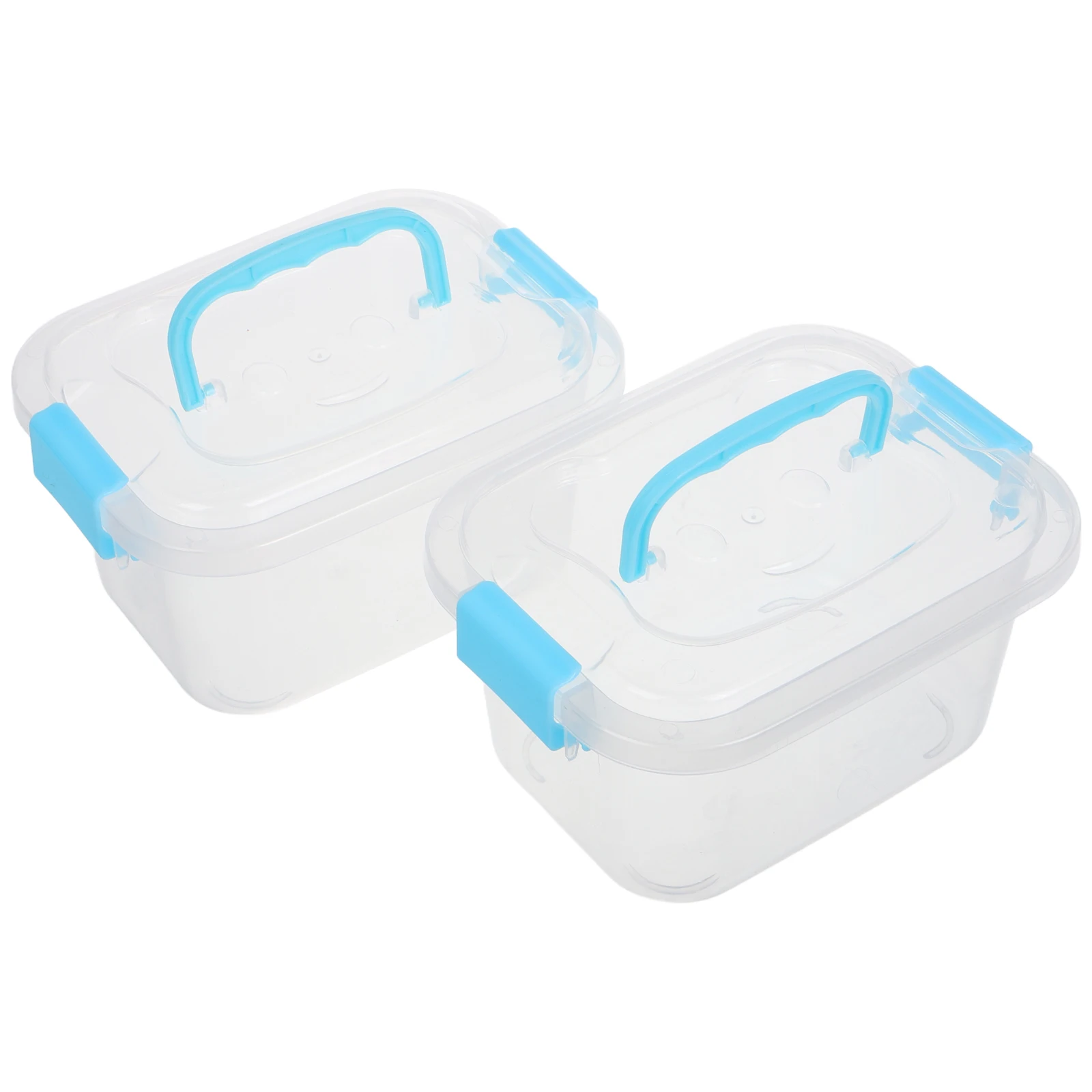 

2 Pcs Plastic Storage Box Small Boxes Transparent for Jewelry Accessories Jewelrybox