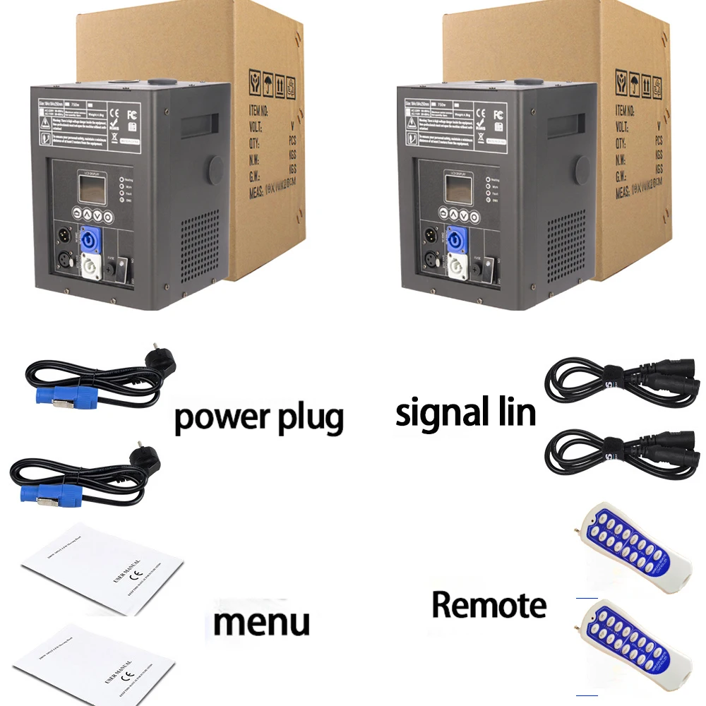2 stuks 750W Koude Vonkenmachine DMX-besturing Koude Vlammen Spuitapparaat Zwart Elektronische Vonkenmachine voor DJ Disco Party Podiumapparatuur