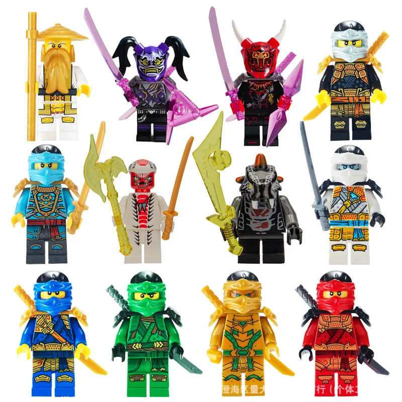 Ninja Anime Figuren Mini Figuurtjes Bouwblok Speelgoed Poppen Model Figuren Kinderen Jongens Verjaardag Cadeaus Slang Monster Gevechtsmodel