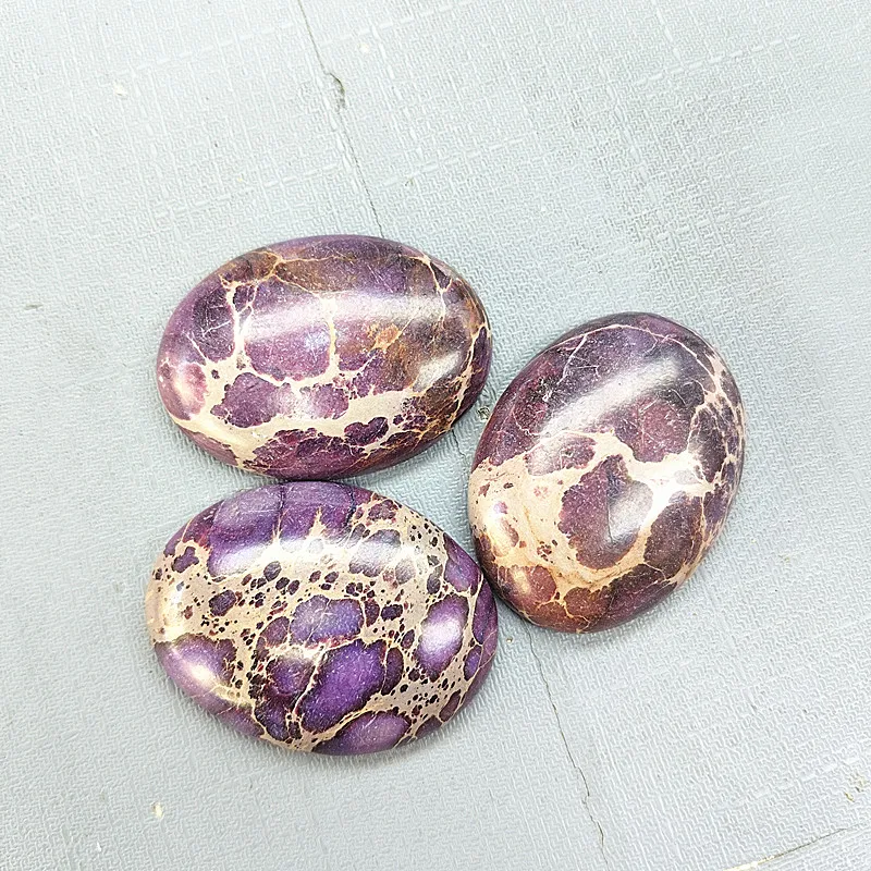 3PCS BROWN JASPER CABOCHONS OVAL SHAPE SIZE 30X40MM NO HOLE DIY JEWELRY ACCESSORIES BEST CHOICES