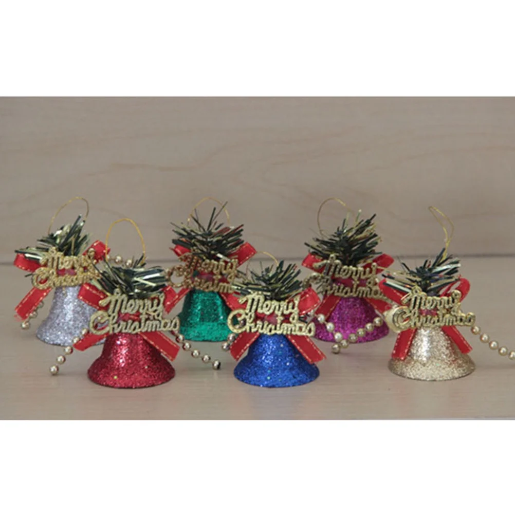 

12Pcs Jingle Bells Metal Ornaments for Christmas Tree Holiday Party Wedding Festival Decor Christmas Tree Pendant