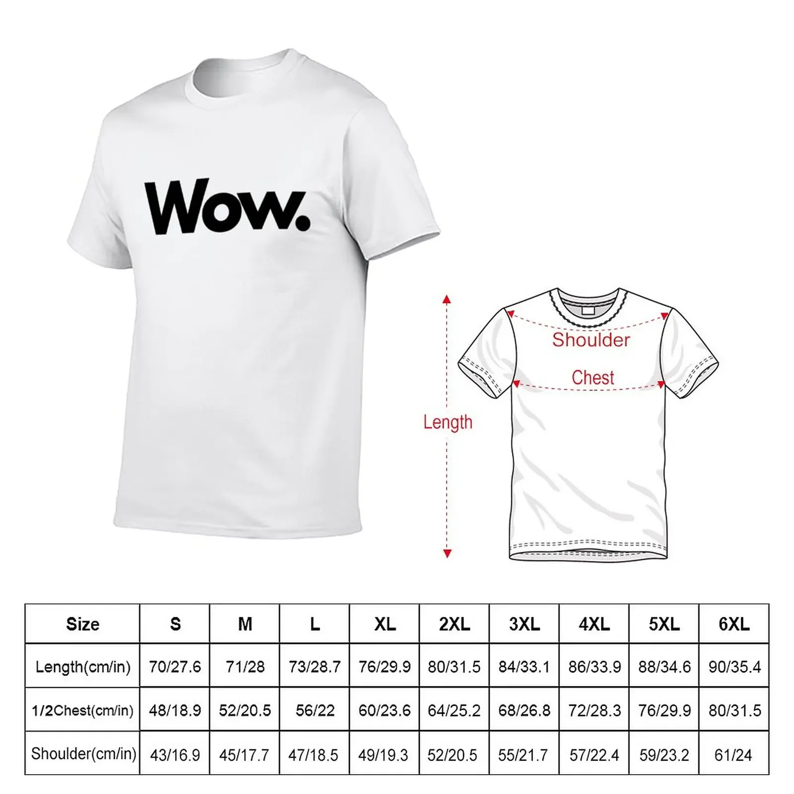 New Wow T-Shirt shirts graphic tees Aesthetic clothing quick drying t-shirt fitted t shirts for men