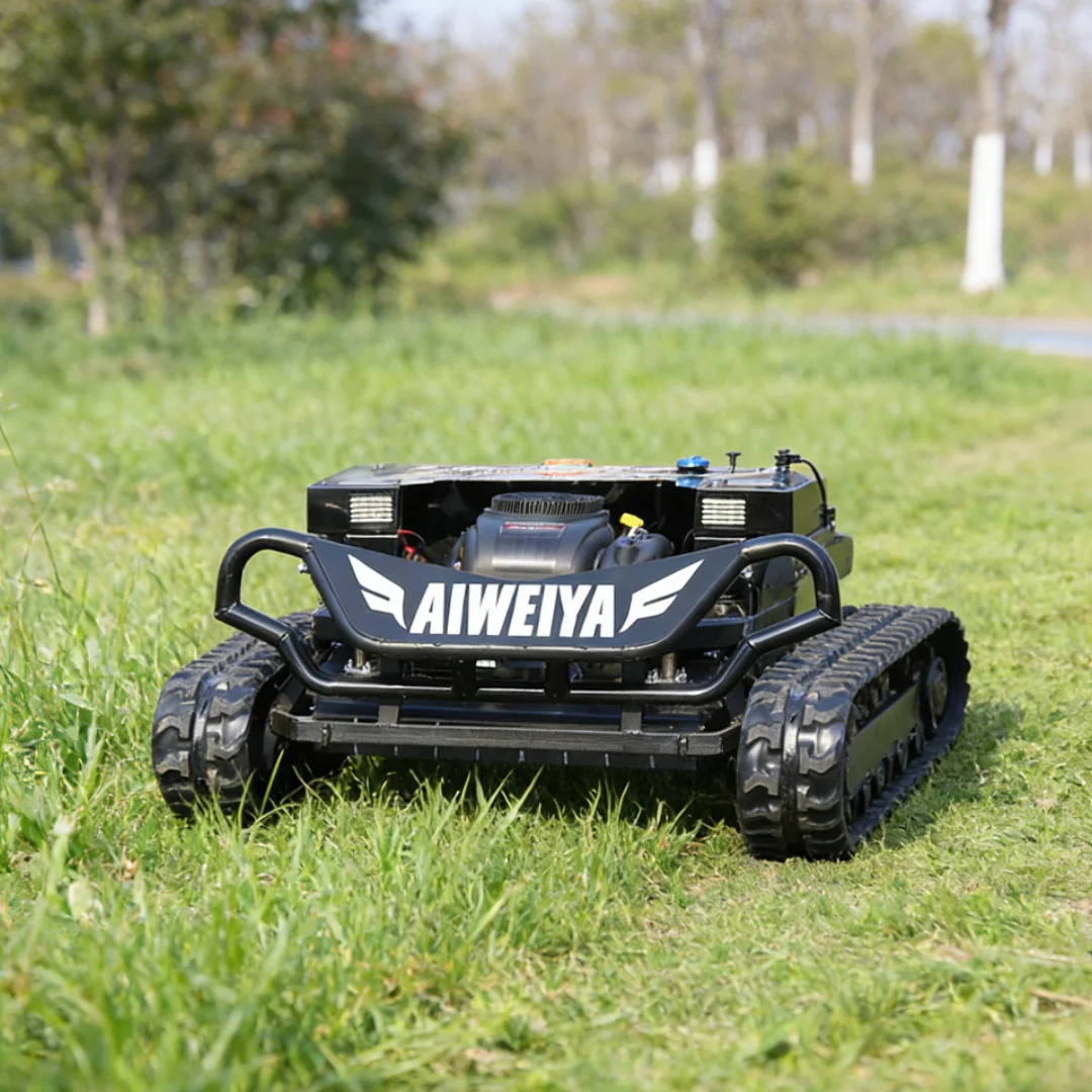 

Customized forestry household remote control lawn mower, all terrain slope high horsepower lawn mower