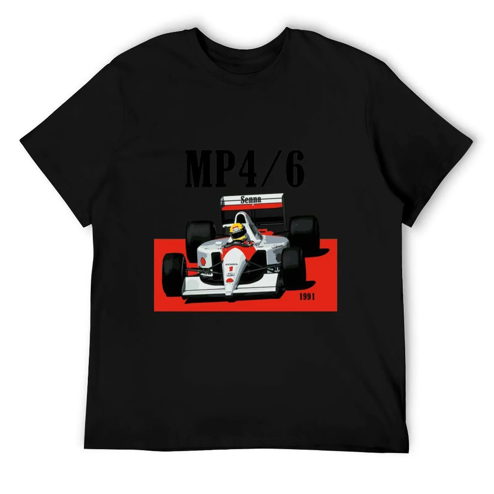 

Senna MP4_6 F1 Car T-Shirt funny t shirts cotton t shirt custom print T-Shirt