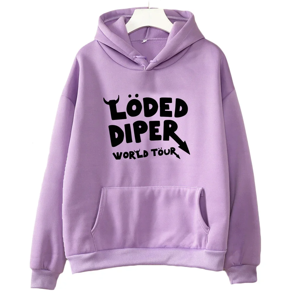 Loald Diper World Tour – sweat à capuche imprimé Hip Hop, vêtement à manches longues, chaud, polaire, pour femmes et hommes