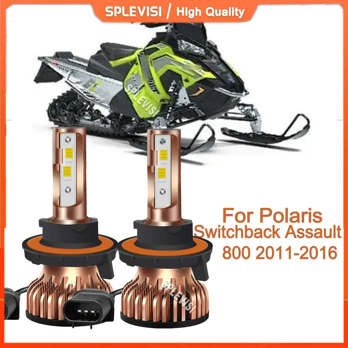 

2Pcs 9008/H13 LED Headlight Dual Beam Bulbs Replacement For Polaris Switchback Assault 800 2011-2016 2012 2013 2014 2015 2016