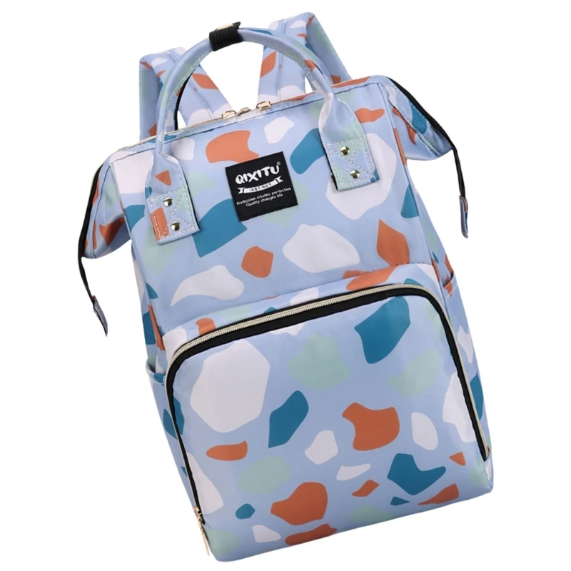 Mochila maternidad tela Oxford, bolsa almacenamiento viaje, estuche para pañales con almacenamiento espacioso para y