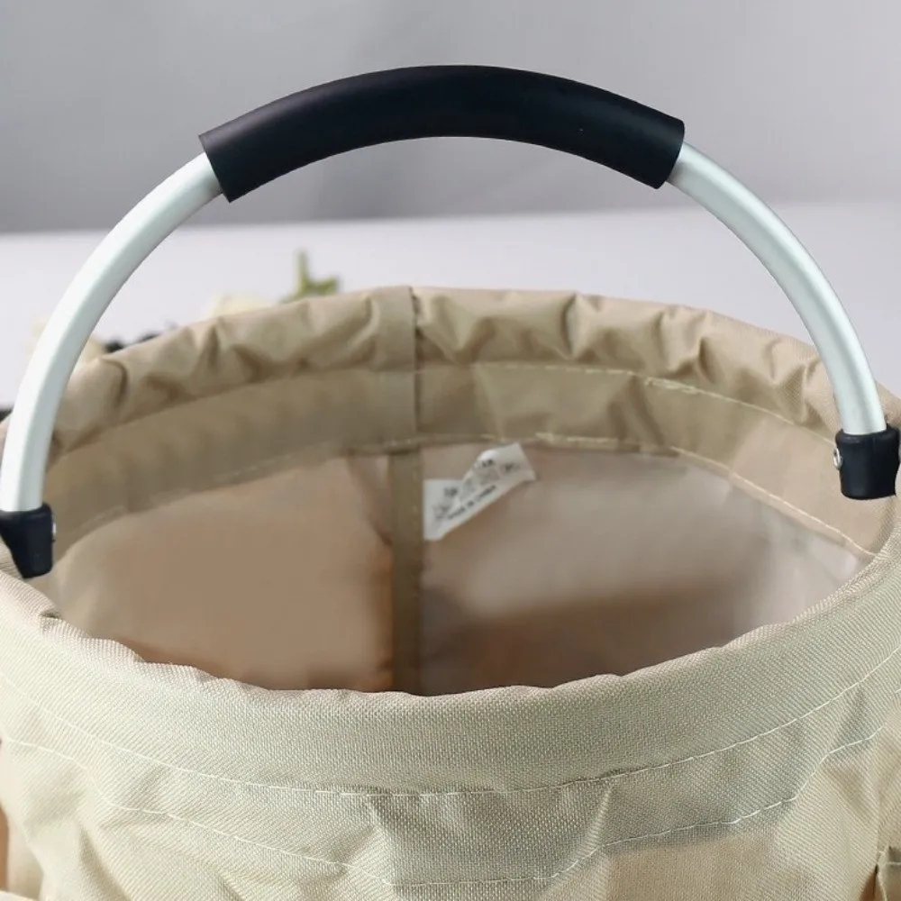 Multi Pocket Garden Tools Bag Foldable Multifunction Picnic Folding Basket Large Capacity with Handle Electrician Toolkit Bucket