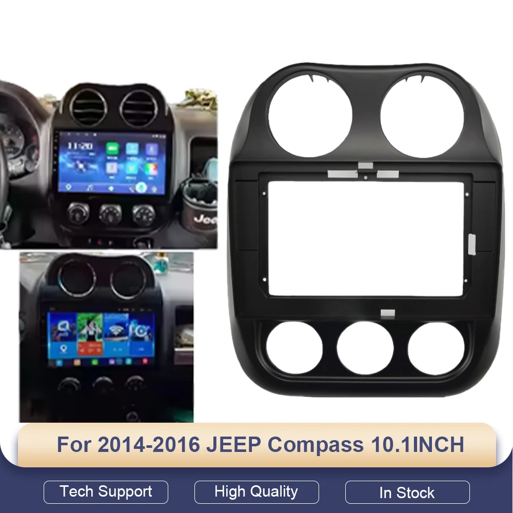 

car DVD CD MP3 Radio Android Stereo For 2014-2016 JEEP Compass 10.1INCH audio screen multimedia video player Harness cable frame