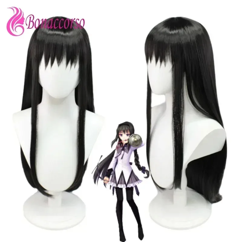 

Волшебная Девушка Мадока Хомура Акеми Косплей Парик Натуральный Черный Синтетический Длинный Прямой Парик Аниме Козер Милая Девушка Парик Хэллоуин Вечеринка