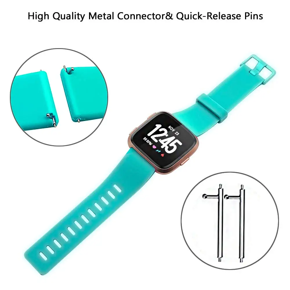 For Ffitbit Versa 2 Strap Soft Silicone Printed Adjustable Smart Watch Wristband For Fitbit Versa Strap Bracelet For Versa2