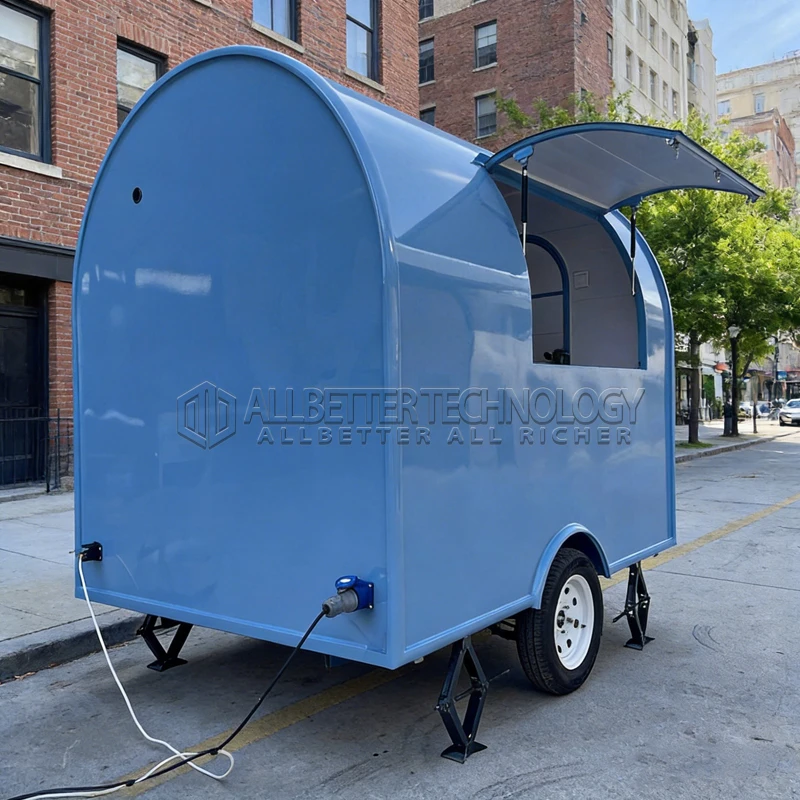 

Allbetter Fast Food Truck Mobile Kitchen CE Certified Hot Dog Pizza Burger Ice Cream Coffee Machine Street Vending