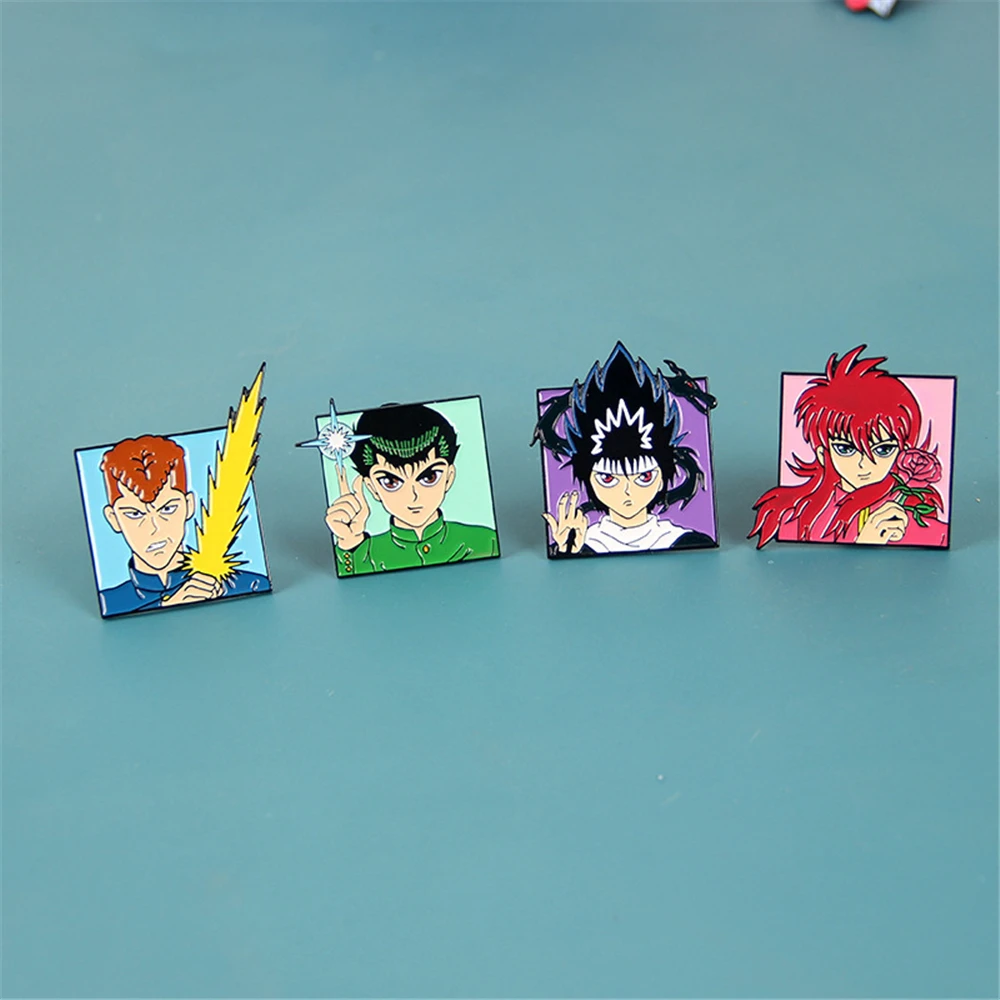 

Anime Yuyuhakusho YuYu Hakusho Kurama Hiei Yuusuke Urameshi Kuwabara Kazuma Cosplay Metal Badge Pin Alloy Brooch Accessories