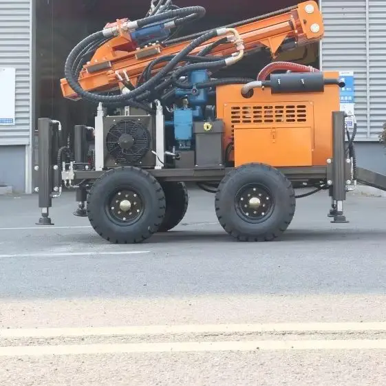 Customized 200M Well Drill Wheel Crawler Diesel Hydraulic Portable Compact Structure Water Well Drilling Machine