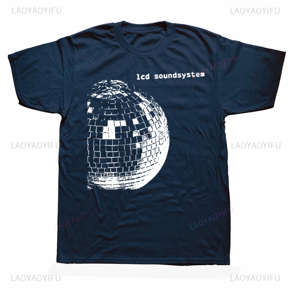 12 LCD Soundsystem Logo T Shirts Men Women High Quality Cotton Humor Streetwear Tee Shirt Short Sleeve Unisex Loose Clothing