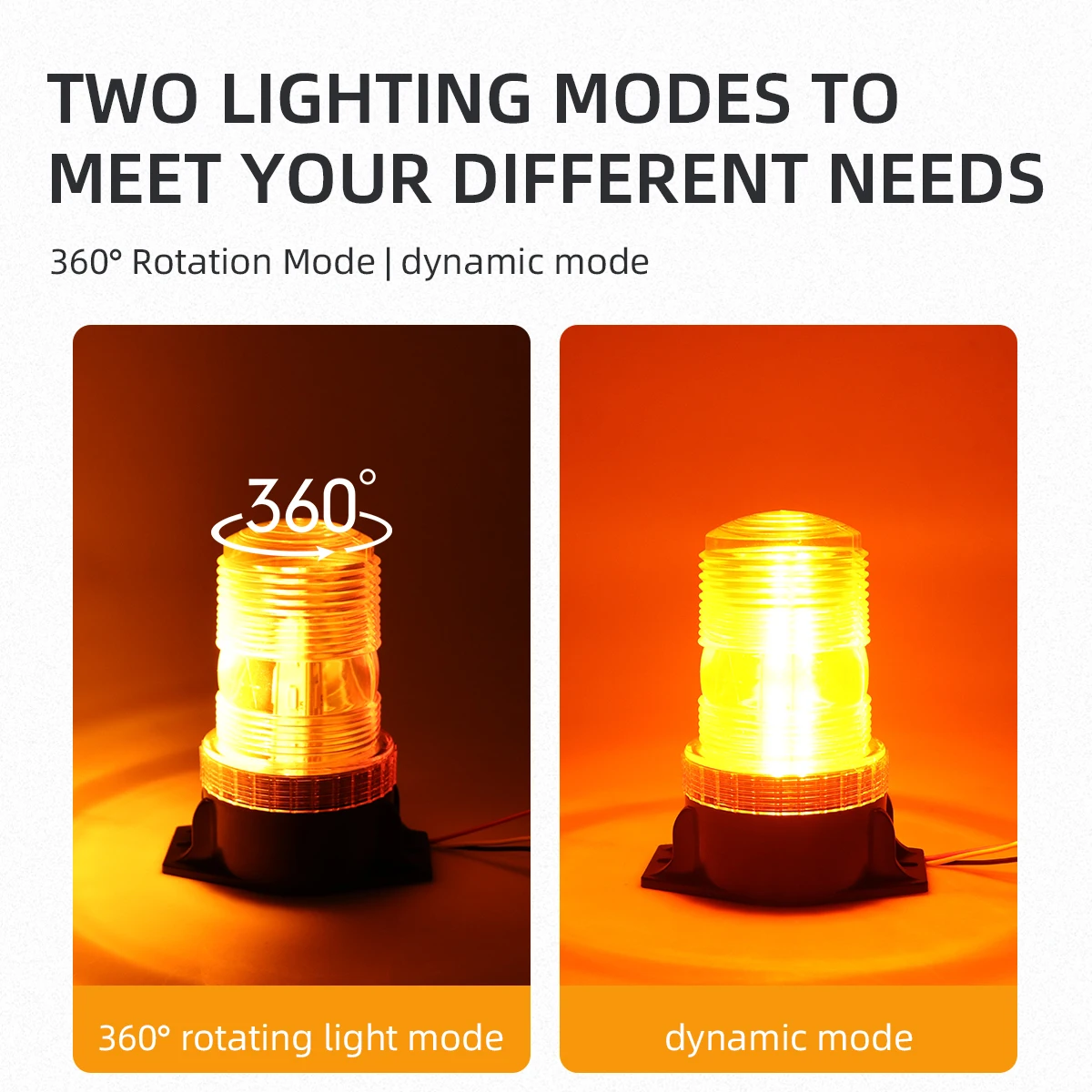 Truck LED Roof Flash Warning Light High Power Emergency Strobe Beacon for Forklift Truck School Bus Amber Blue Red 12-24V