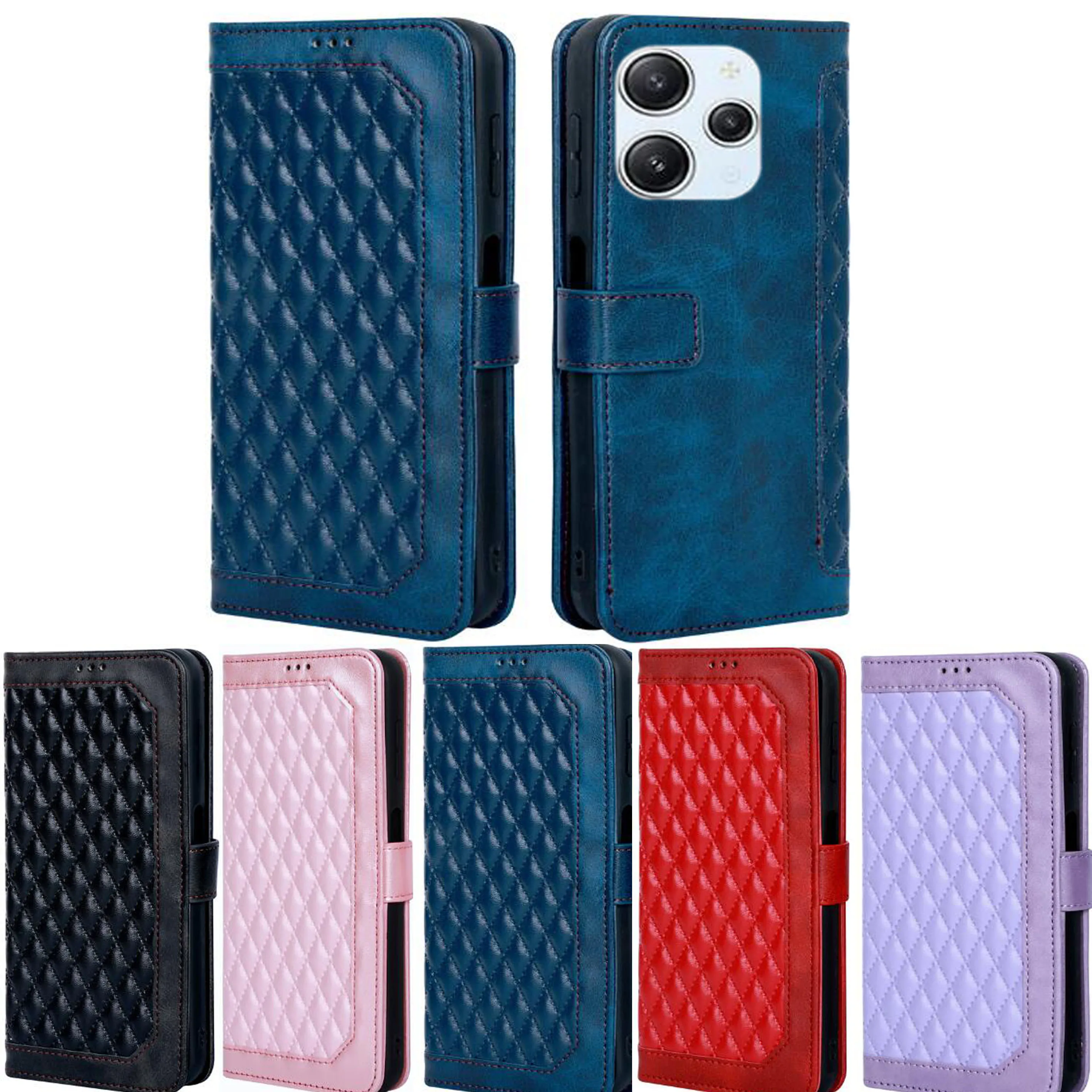 Protect Cover For Xiaomi Poco C61 C65 X6 M6 PocoM6 Pro 5G PocoC61 PocoC65 Leather Cases Wallet Bags Flip Card Slots Coque