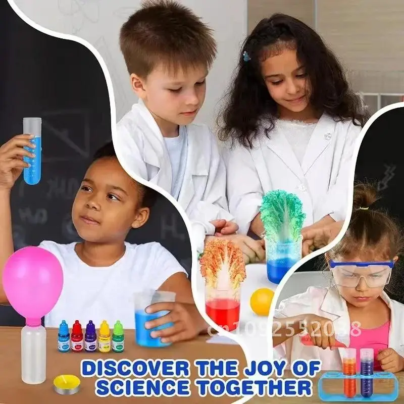 English version Kids Science Educational Montessori Toys Chemical Laboratory Experiments Kits Science Children popularization