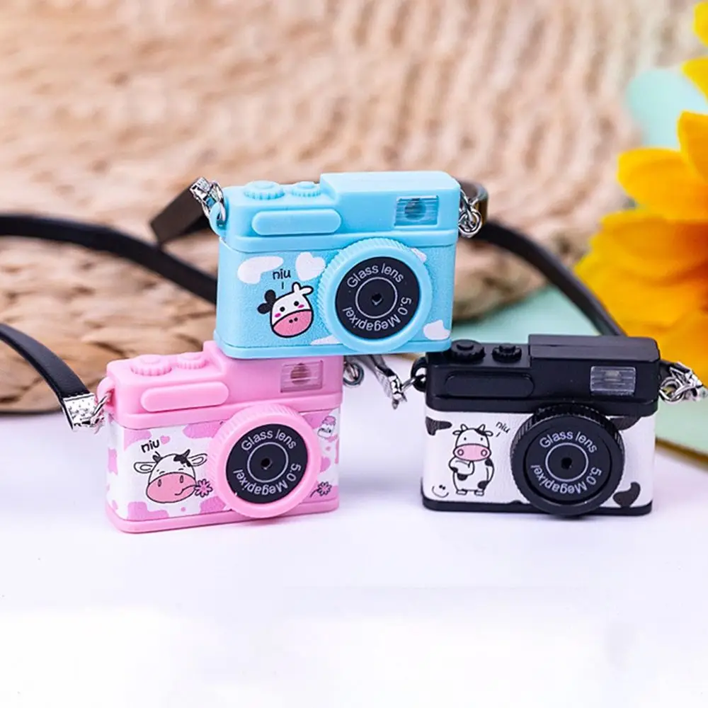 Multicolor Miniature Dolls Camera Photo Props Kids Toys Shutter And Flash Camera Accessories Dollhouse Model for Labubu/BJD/OB11