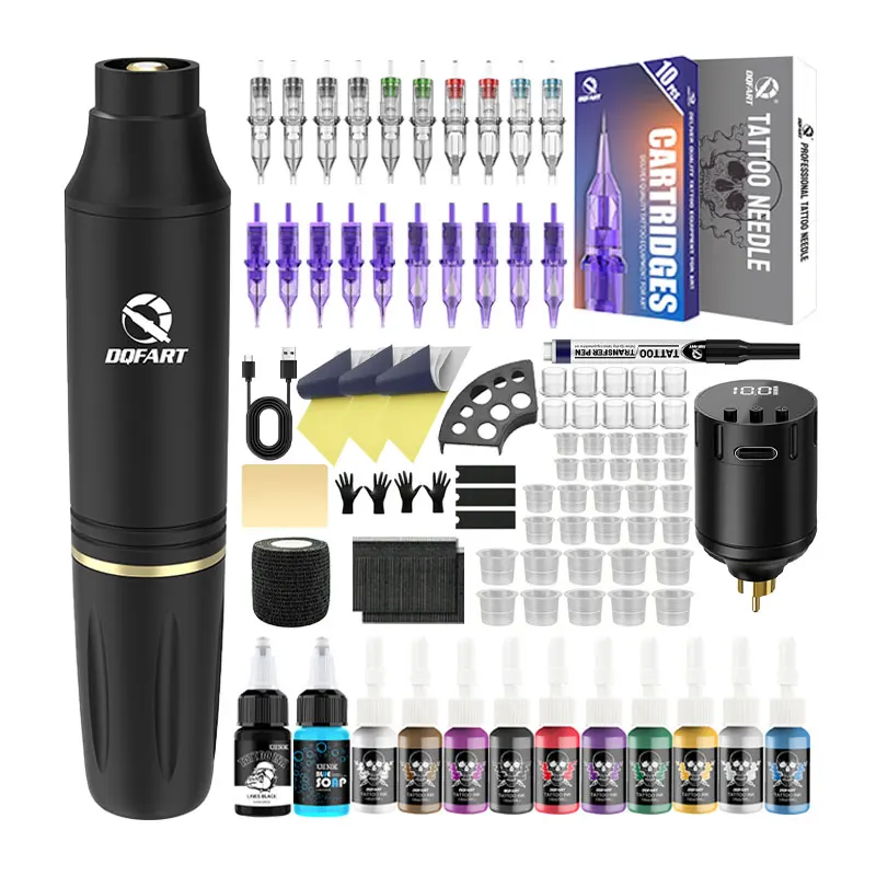 Tattoo Kit DQFART Neue Coole Tattoo Stift Kit Für Permanent Make-Up Tattoo Maschine Kit Drahtlose