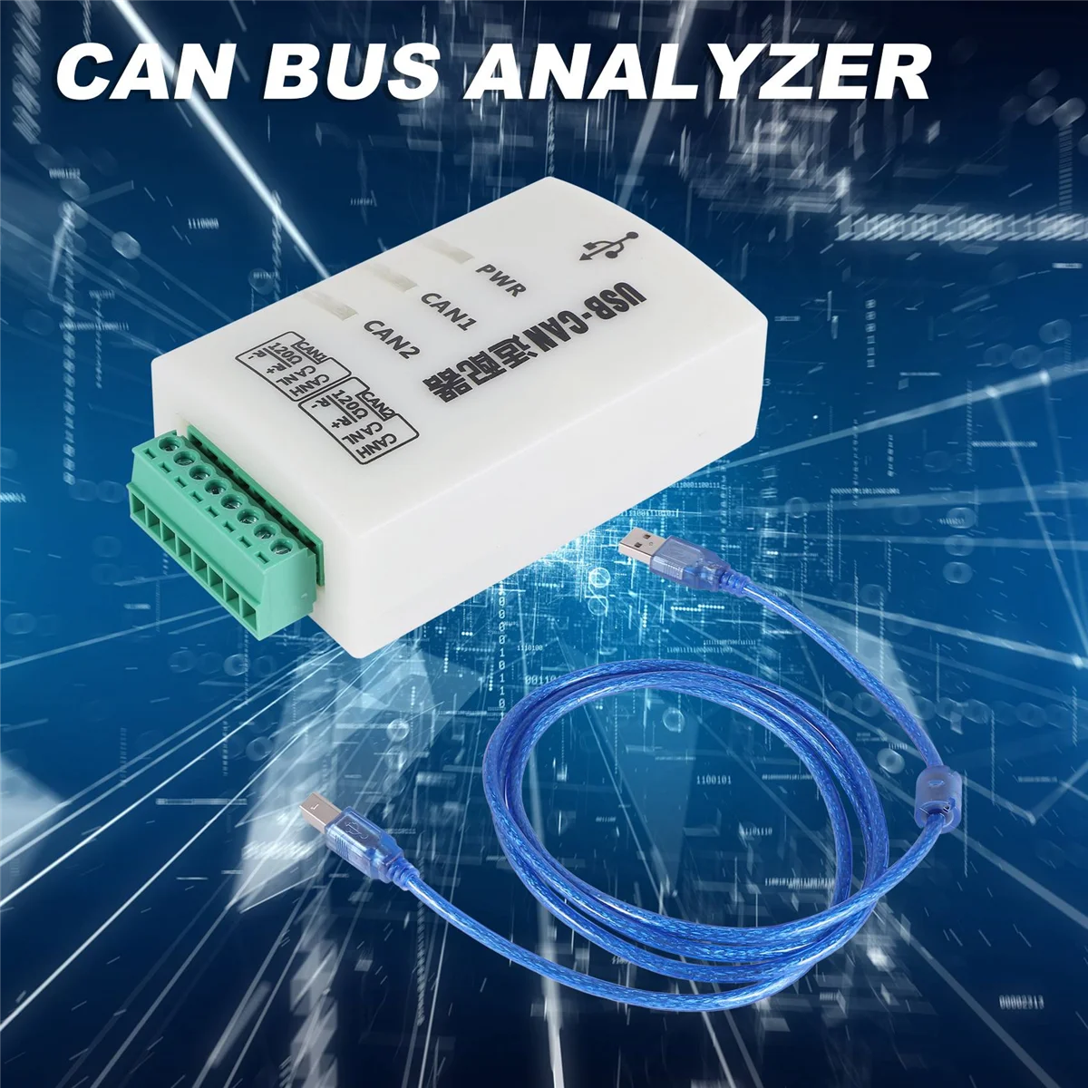 Analizator magistrala CAN CANOpenJ1939 USBCAN-2A USB do puszki Adapter kompatybilny z podwójną ścieżką ZLG