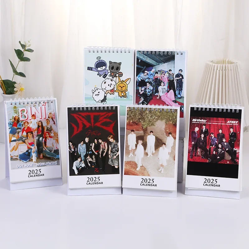 New Kpop 2025 New Year Table Desk Calendar Organizer Planner Books Beauty Fans Gifts