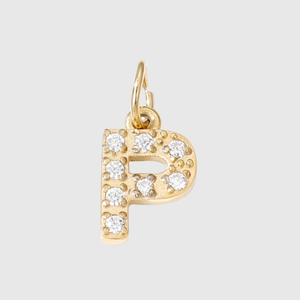 Stainless Steel Initial Letter Charms for DIY Jewelry Making