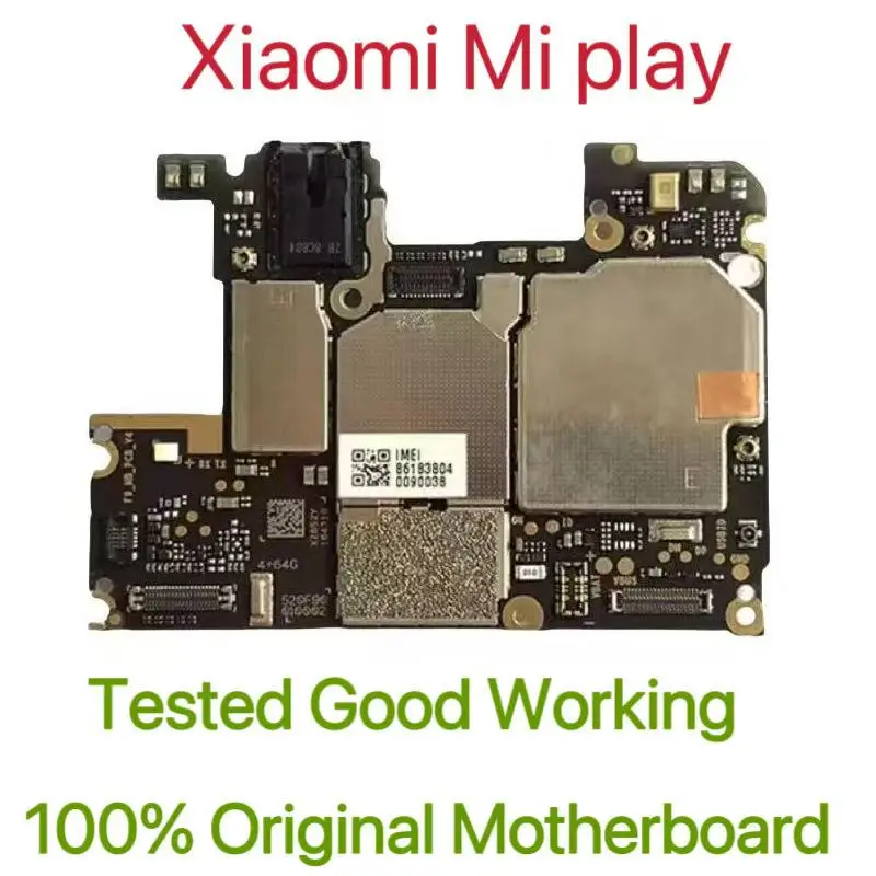 Global Version Original Unlocked Motherboard for Xiaomi Mi Play Tested Circuit Plate Main Logic Board for Xiaomi Mi Play