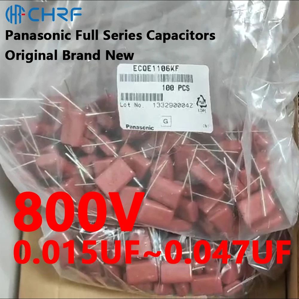 

Тонкопленочные конденсаторы Panasonic 800 В 0,015 мкФ 0,022 мкФ 0,047 мкФ Полипропиленовый пленочный конденсатор Конденсаторы CBB