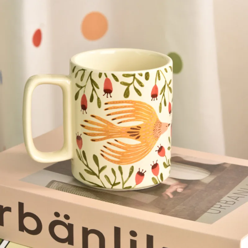 

1 шт., нишевая керамическая чашка Design Sense, высокое эстетическое значение, бытовая кофейная чашка, посуда для питья