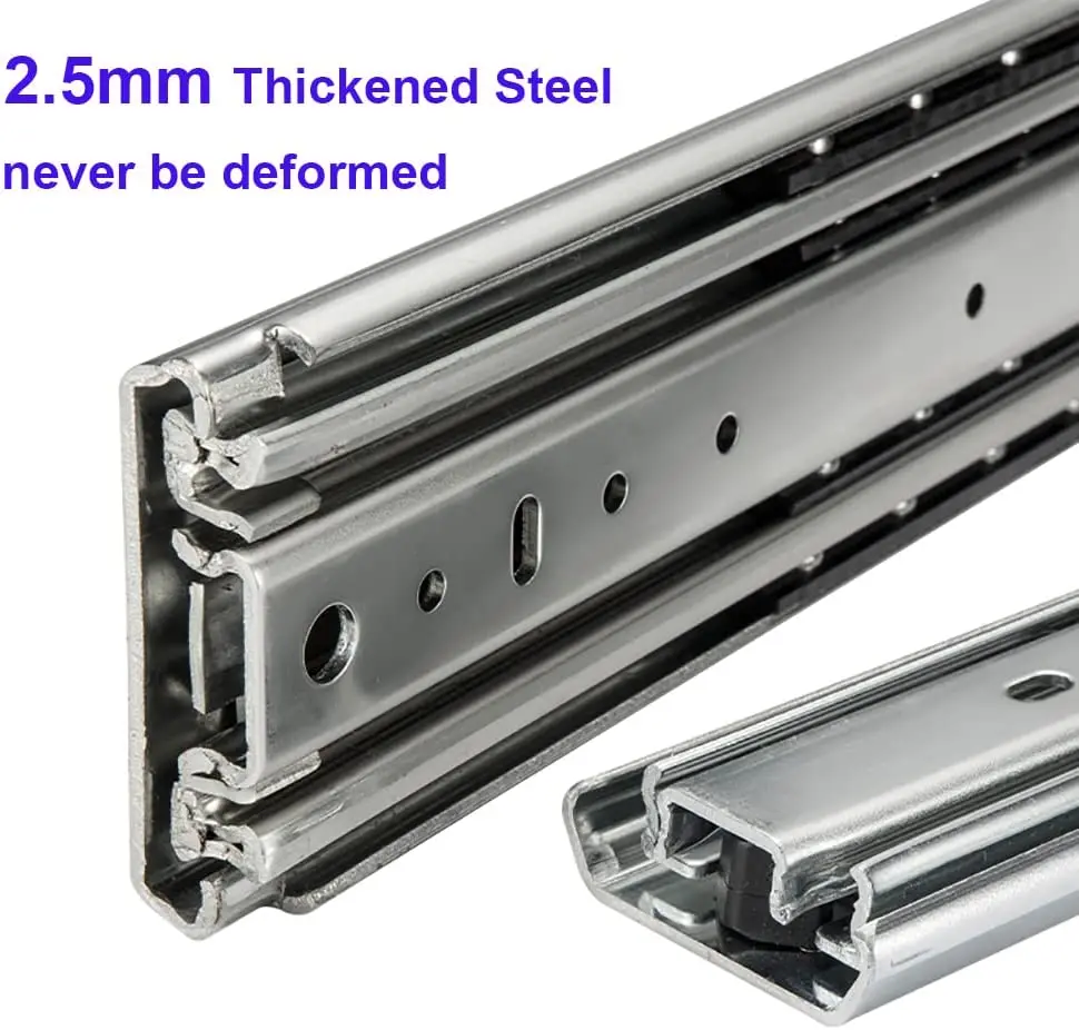 9301 Heavy Duty Ball Bearing Drawer Slide 76mm Three Full-spread Rails Off-road Vehicle Extension RV Parts Accessories view 4