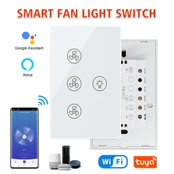 wifi Tuya Smart Ceiling Fan Light Switch for EU/US Compatible with Alexa/GoogleHome/IFTTT Multiple Speed ​​Control