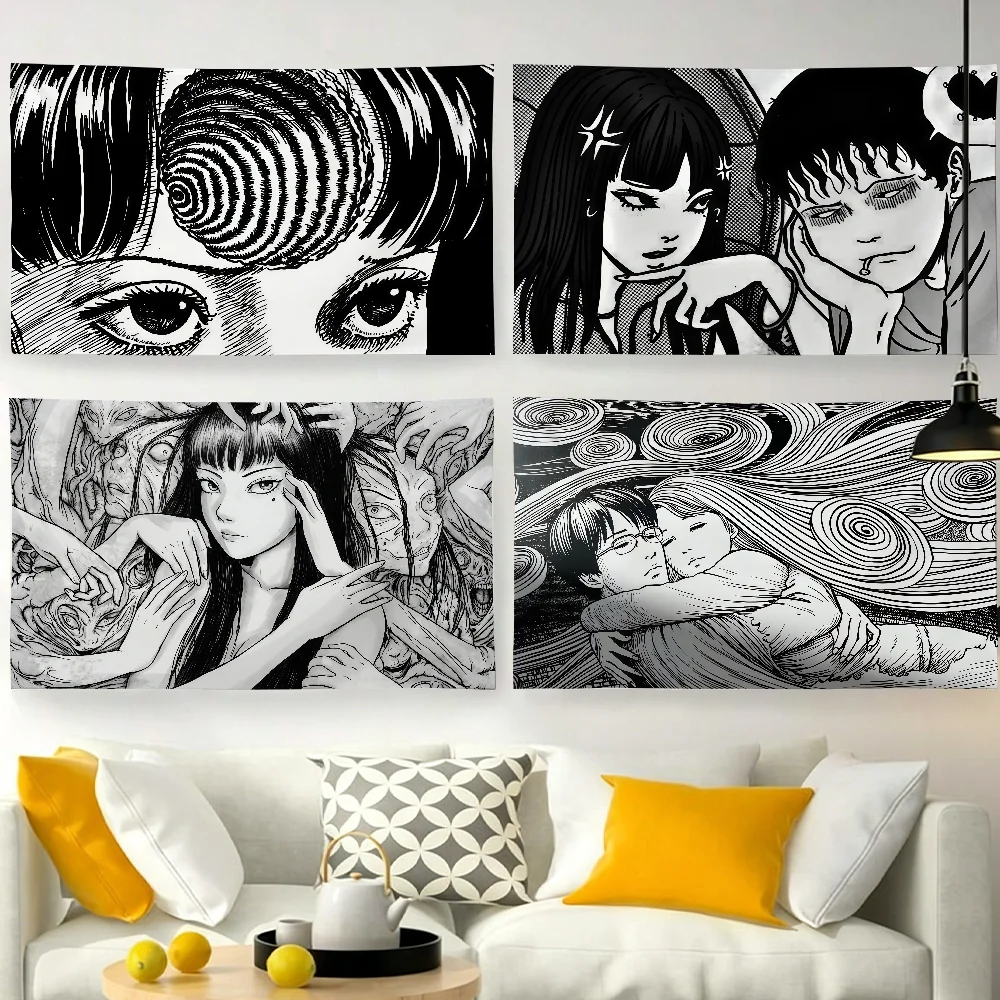 Manga J-Junji Ito T-Tomie Flagge für Gartenparty, Wohnzimmer, Zuhause, Wanddekoration, Banner, Schlafzimmer, Outdoor-Wandteppich