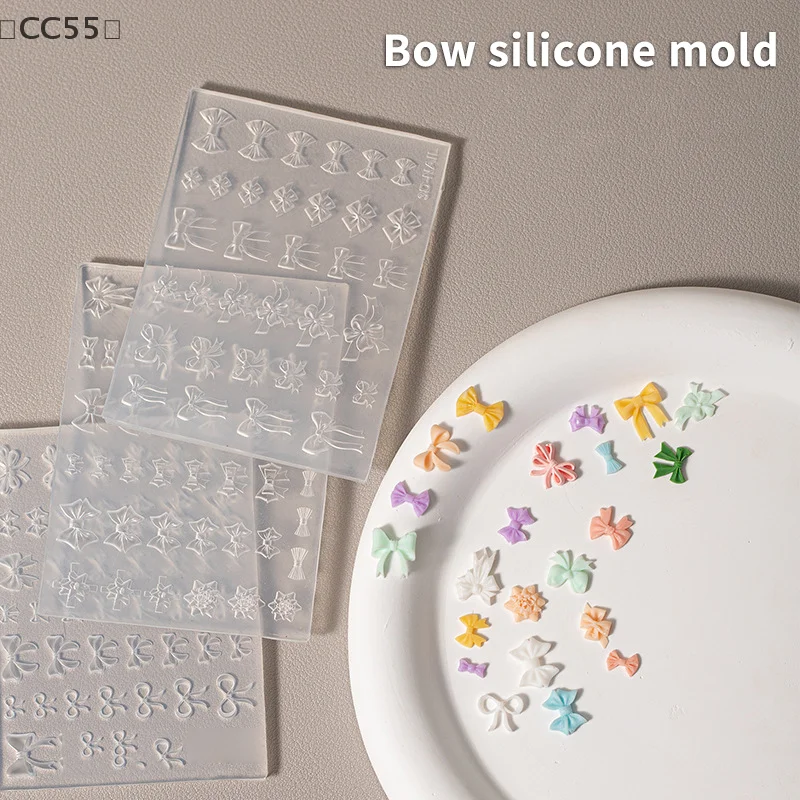 

tipoCC55larlalarlaпрелье силиконовая форма для ногтей с бантом украшения для ногтей дизайн «сделай сам» стереоскопическая пластина для штамповки маникюрные инструменты товары для рукоделия